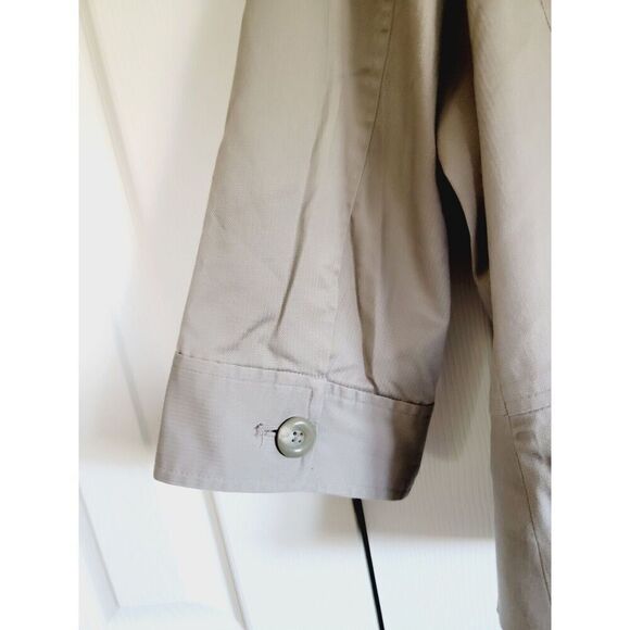 Merona‎ XXL Jacket Women's Ecru Military Short Half Slv Lined Button Front Pckts - Picture 6 of 8